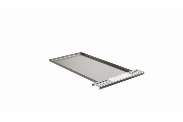 A digital rendering of a Drip Tray - Grease Pan with handles, positioned on an isolated white background.