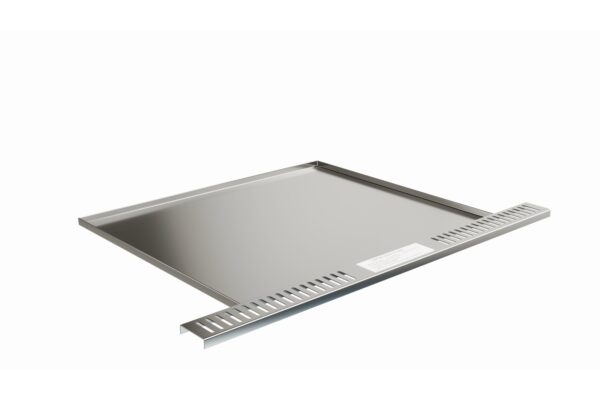 A digital rendering of a Drip Tray - Grease Pan with handles, positioned on an isolated white background.