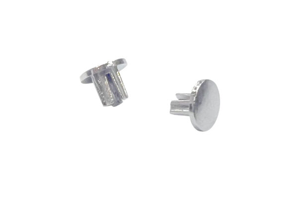 Two Door Plugs Fridge with cylindrical shapes and flat heads, isolated on a white background.