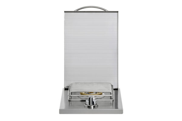 a Premium Side Burner with a lid and handle, isolated on a white background.