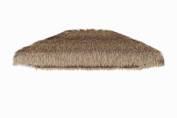 A dome-shaped object covered with Abaco Thatch Layer Synthetic - 16' X 16' Square, isolated on a white background.