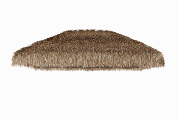 A dome-shaped object covered with Abaco Thatch Layer Synthetic - 16' X 18', isolated on a white background.