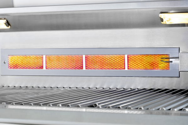 Grill rear IR burner, isolated on a white background.