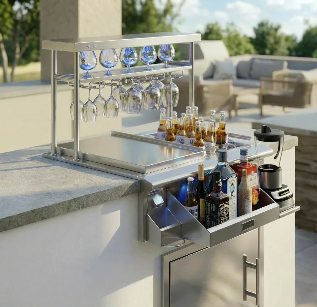CSL-32 premium stainless steel cocktail station