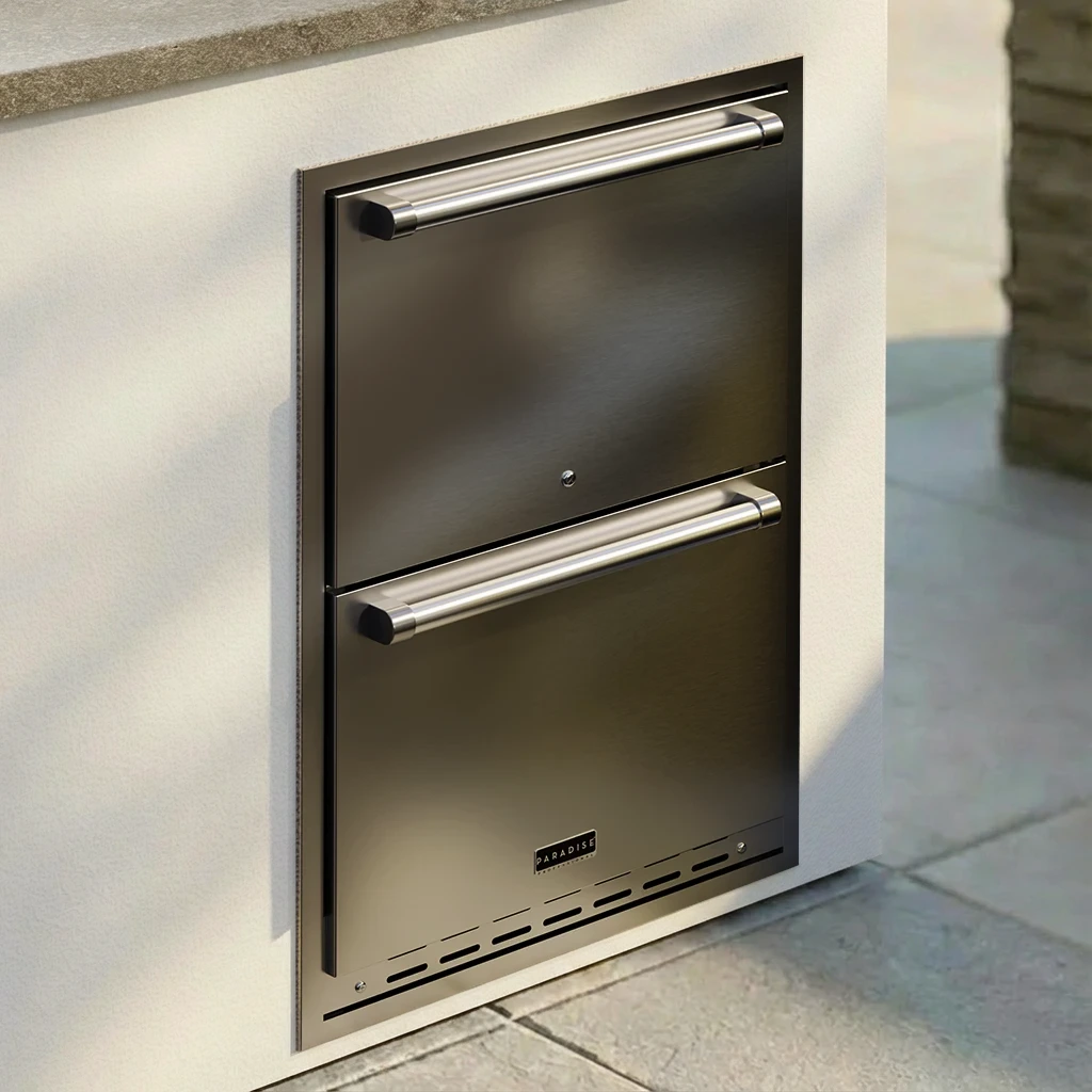 Outdoor fridge and freezer combination unit